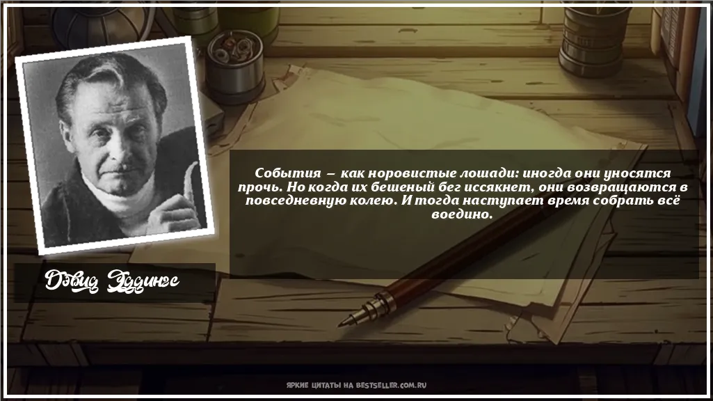 Картинка с цитатой — События — как норовистые лошади:...
