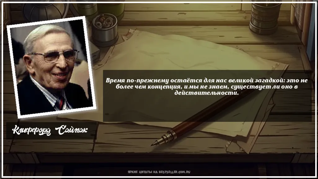 Картинка с цитатой — Время по-прежнему остаётся для нас...