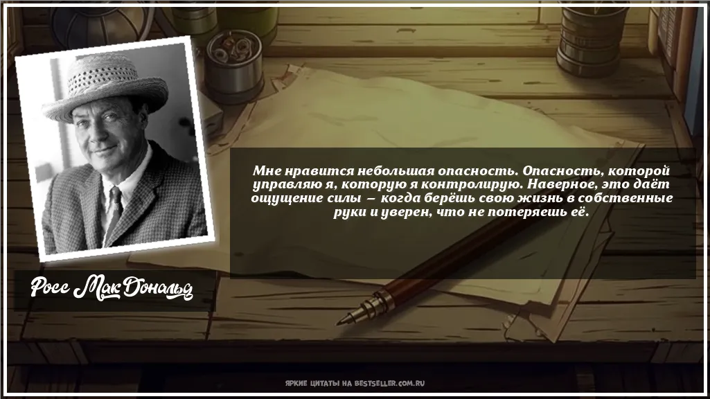 Картинка с цитатой — Мне нравится небольшая опасность....