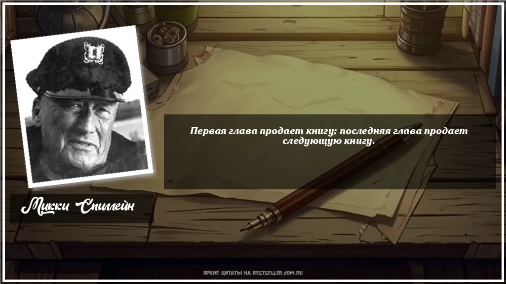 Картинка с цитатой - 'Первая глава продает книгу;...'