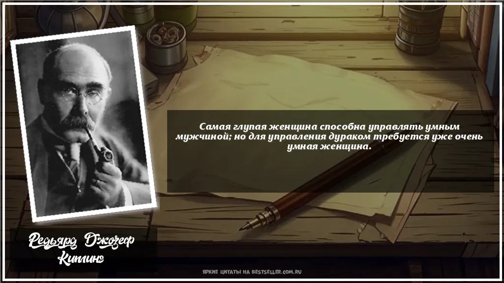 Картинка с цитатой — Самая глупая женщина способна...
