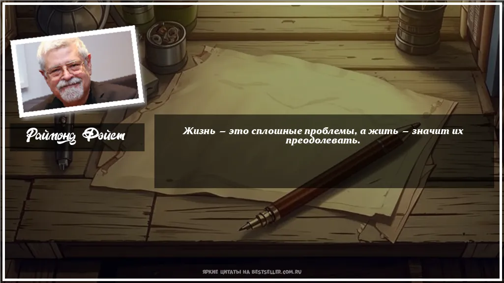 Картинка с цитатой — Жизнь — это сплошные проблемы, а...