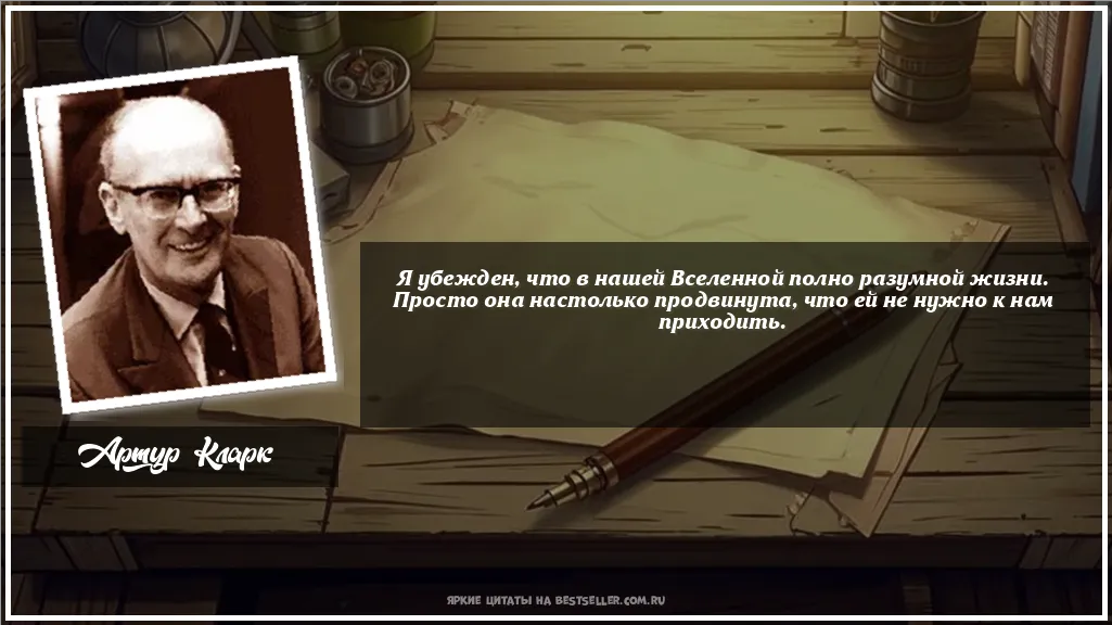 Картинка с цитатой - 'Я убежден, что в нашей Вселенной...'