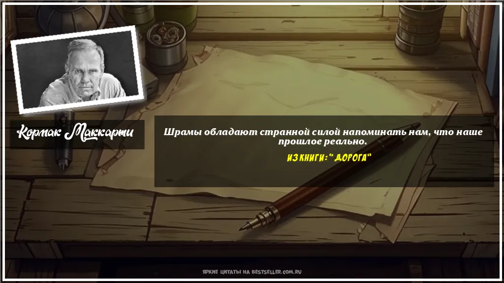 Картинка с цитатой — Шрамы обладают странной силой...