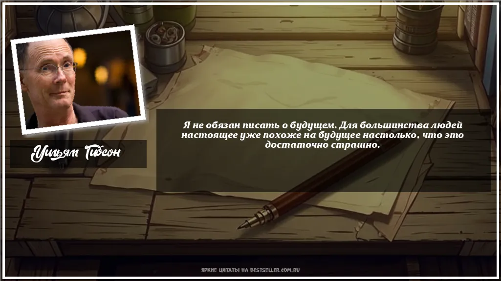 Картинка с цитатой — Я не обязан писать о будущем. Для...