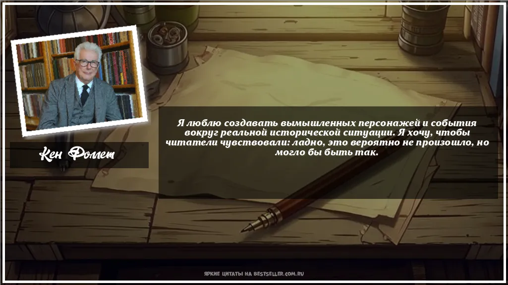 Картинка с цитатой — Я люблю создавать вымышленных...