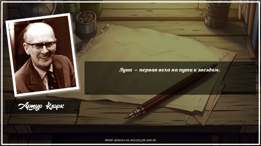 Картинка с цитатой — Луна — первая веха на пути к звездам.