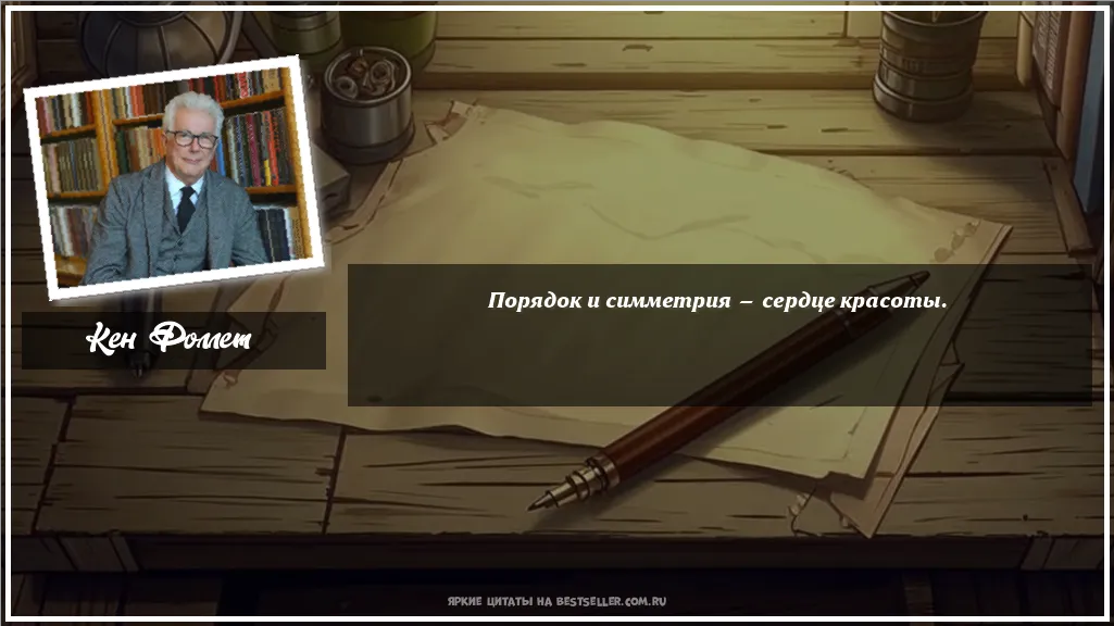 Картинка с цитатой — Порядок и симметрия — сердце красоты.
