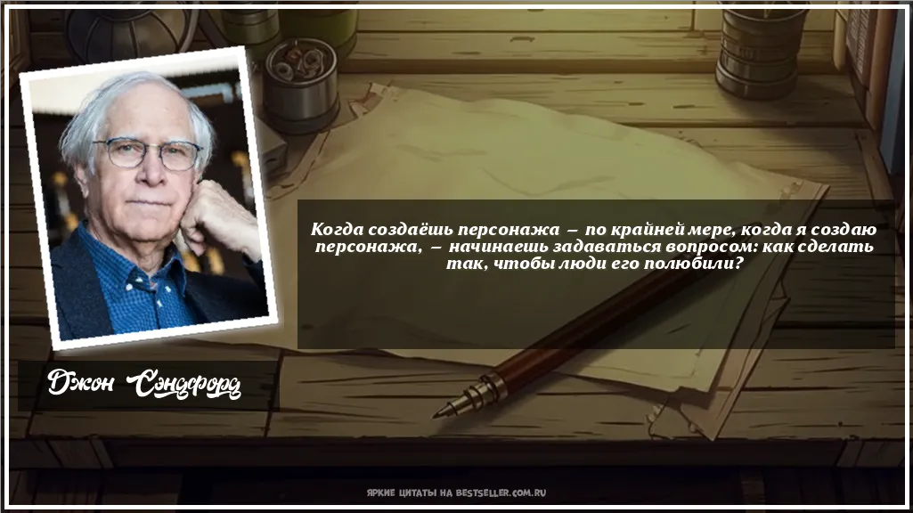 Картинка с цитатой — Когда создаёшь персонажа — по...