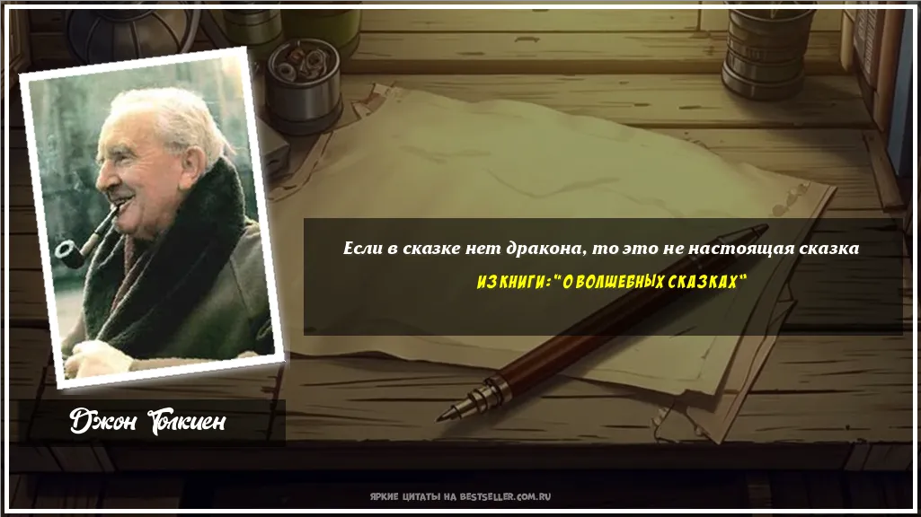 Картинка с цитатой — Если в сказке нет дракона, то это не...