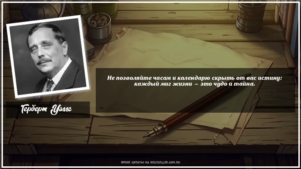 Картинка с цитатой — Не позволяйте часам и календарю...
