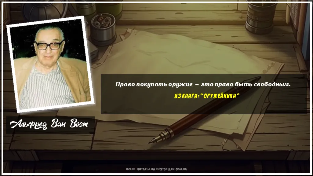 Картинка с цитатой — Право покупать оружие — это право...