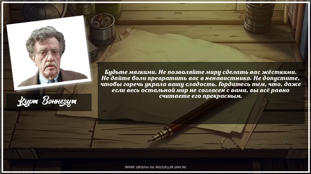 Картинка с цитатой — Будьте мягкими. Не позволяйте миру...