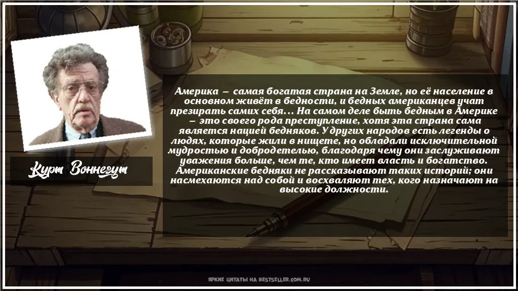 Картинка с цитатой — Америка — самая богатая страна на...