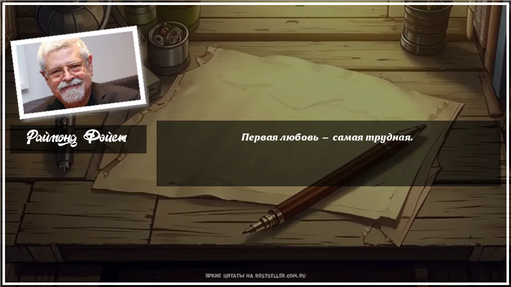 Картинка с цитатой — Первая любовь — самая трудная.