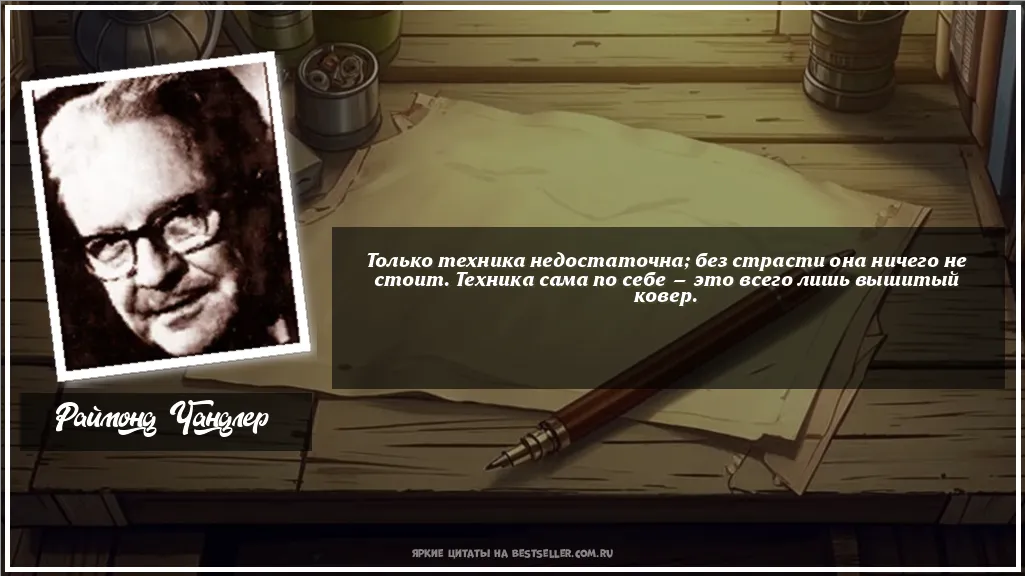 Картинка с цитатой — Только техника недостаточна; без...