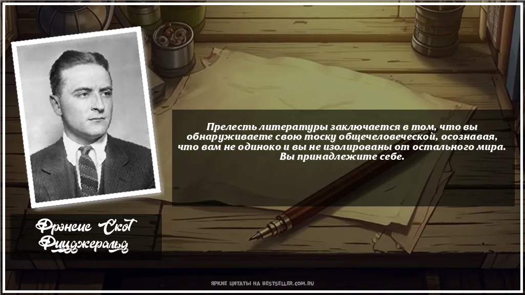 Картинка с цитатой — Прелесть литературы заключается в...