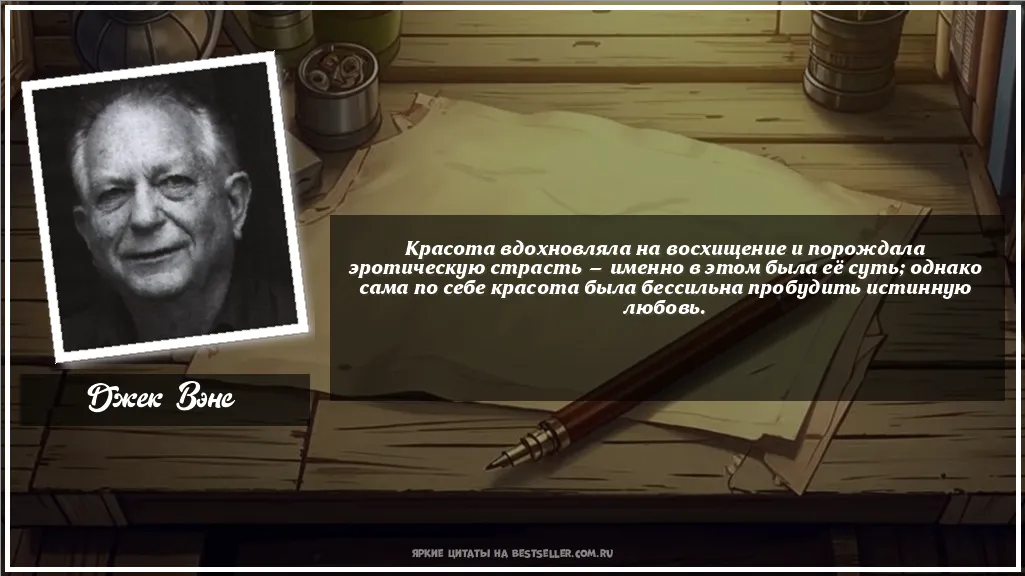 Картинка с цитатой — Красота вдохновляла на восхищение и...