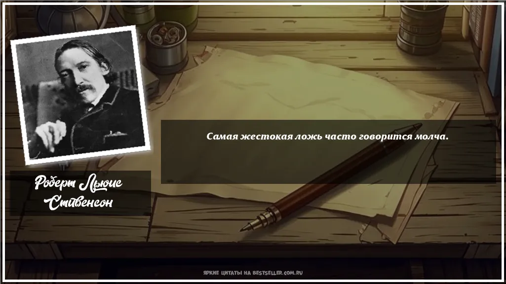 Картинка с цитатой — Самая жестокая ложь часто говорится молча.