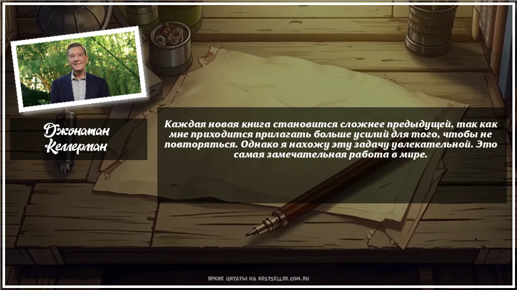 Картинка с цитатой - 'Каждая новая книга становится...'