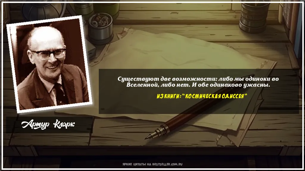 Картинка с цитатой — Существуют две возможности: либо мы...