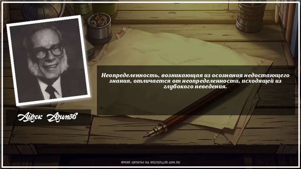 Картинка с цитатой — Неопределенность, возникающая из...
