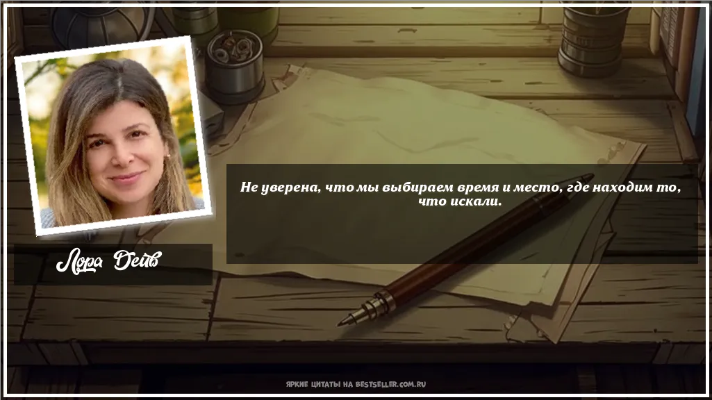 Картинка с цитатой - 'Не уверена, что мы выбираем время и...'