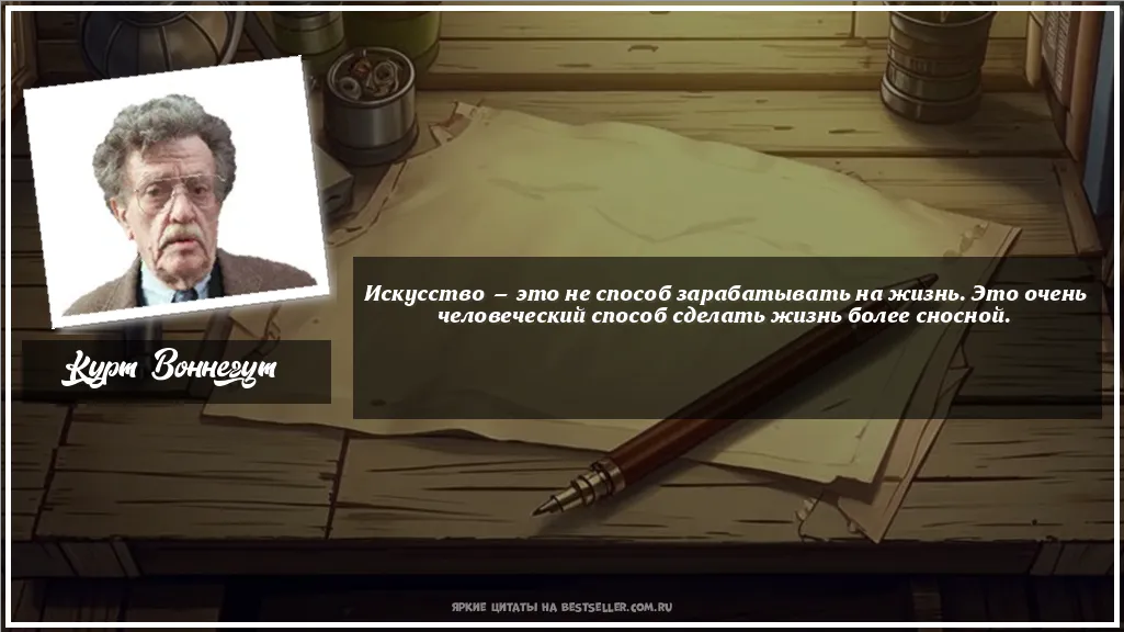Картинка с цитатой — Искусство — это не способ...
