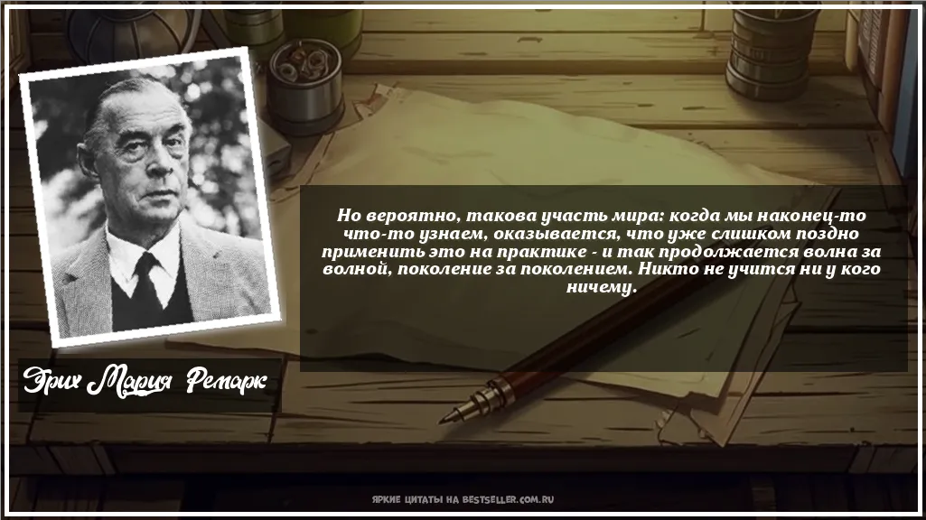 Картинка с цитатой — Но вероятно, такова участь мира:...