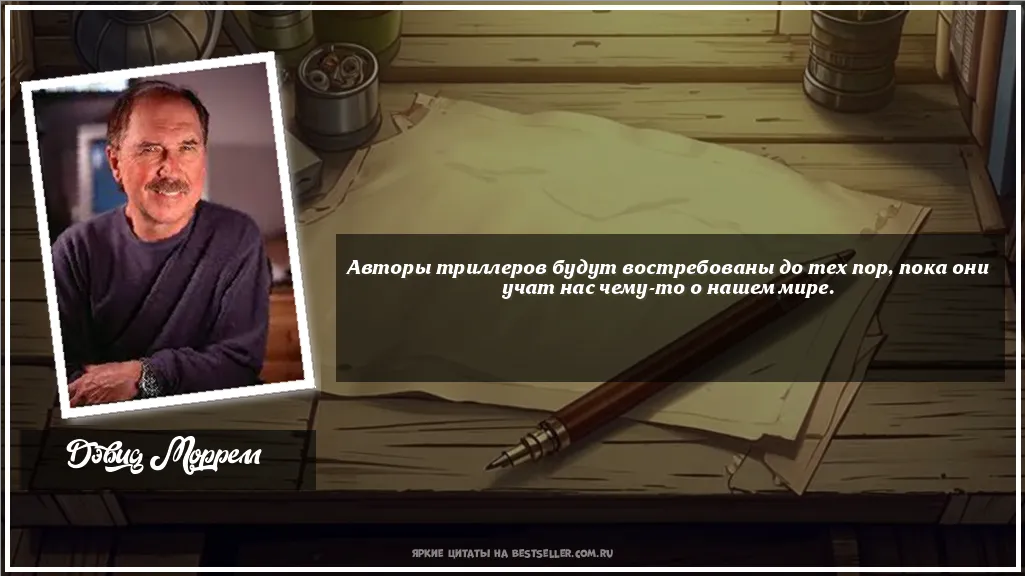 Картинка с цитатой — Авторы триллеров будут востребованы...