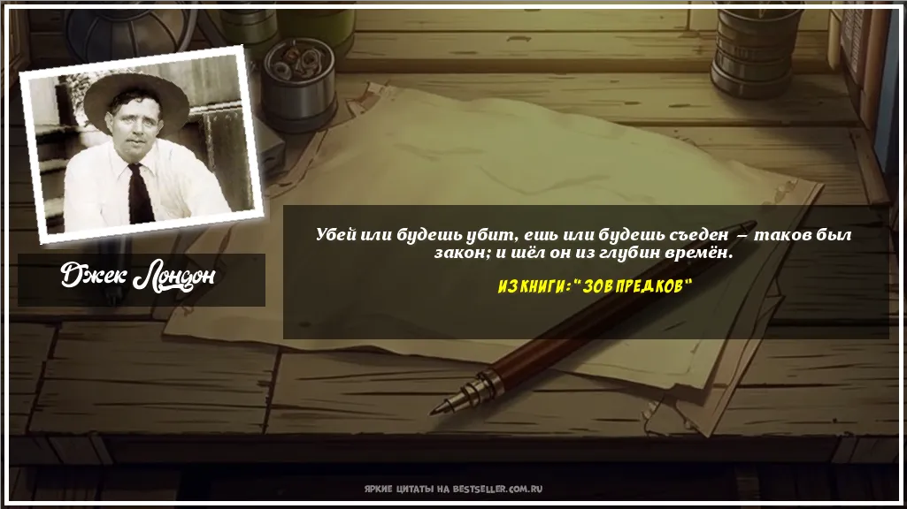 Картинка с цитатой — Убей или будешь убит, ешь или будешь...