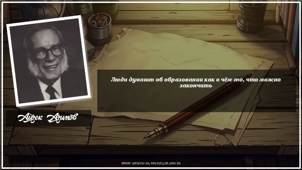 Картинка с цитатой — Люди думают об образовании как о...