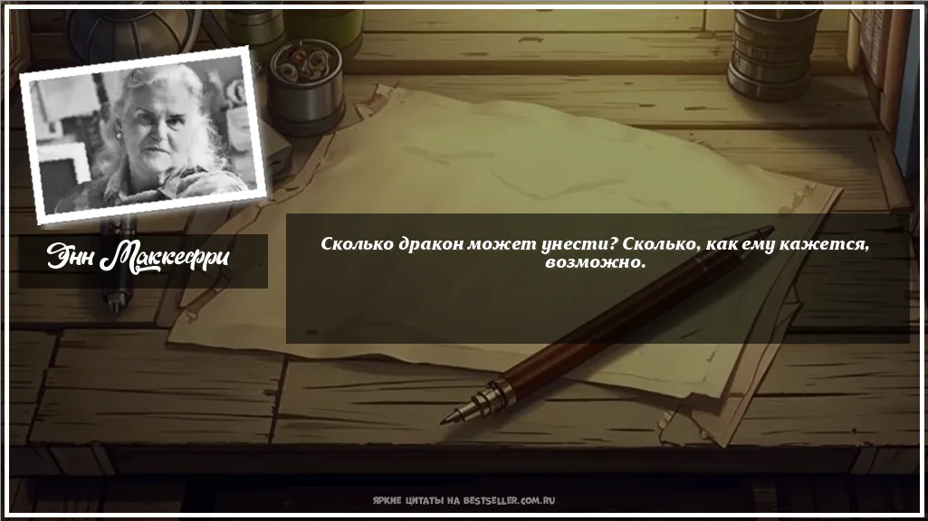 Картинка с цитатой - 'Сколько дракон может унести?...'