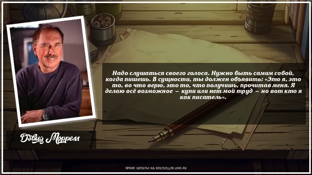 Картинка с цитатой - 'Надо слушаться своего голоса. Нужно...'