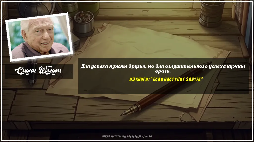 Картинка с цитатой — Для успеха нужны друзья, но для...