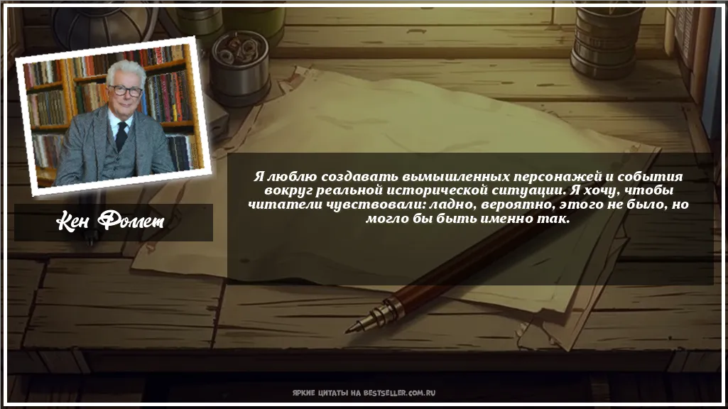 Картинка с цитатой — Я люблю создавать вымышленных...
