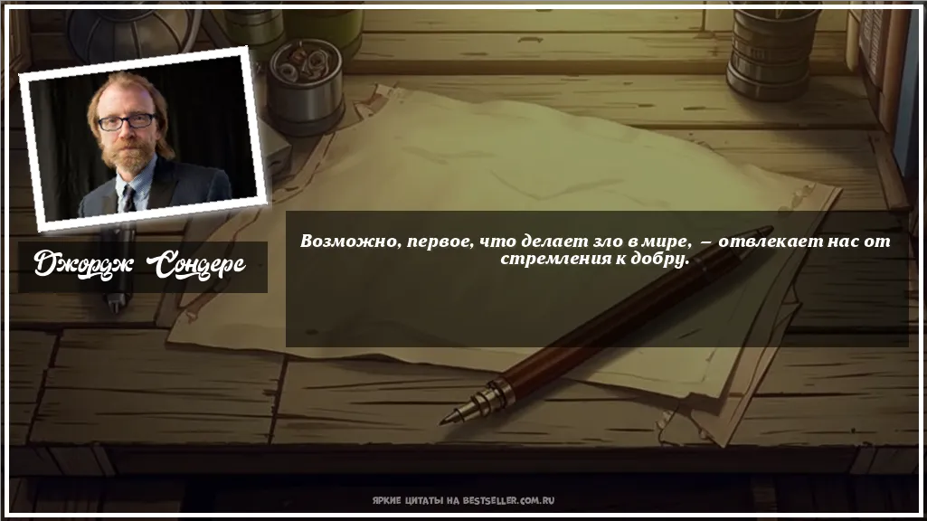 Картинка с цитатой — Возможно, первое, что делает зло в...